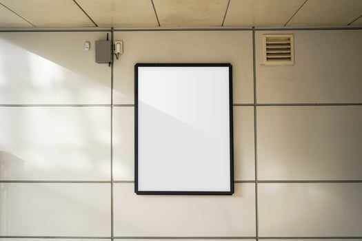 Subway Scenery and Advertising Mockup photo