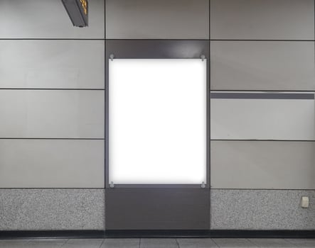 Subway Scenery and Advertising Mockup photo