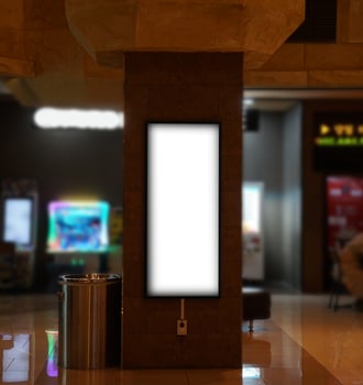 underground shopping mall advertising mock up photo