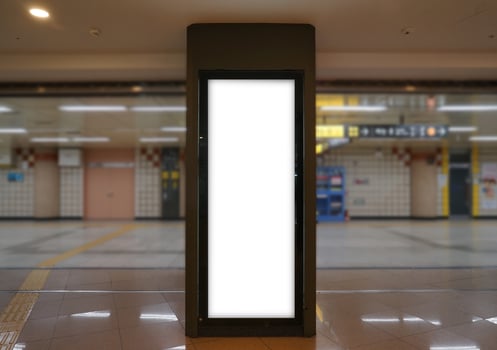 Subway Scenery and Advertising Mockup photo