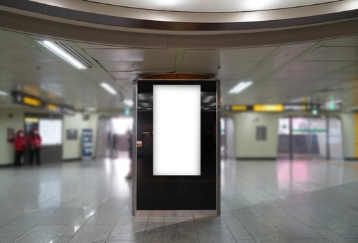 Subway Scenery and Advertising Mockup photo