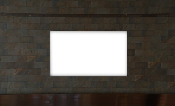 an advertisement on the wall photo