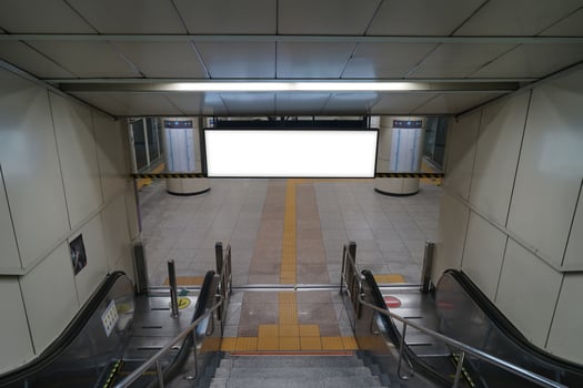Subway Scenery and Advertising Mockup photo