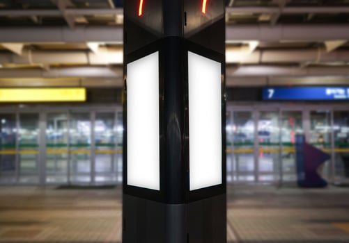 Subway Scenery and Advertising Mockup photo