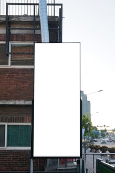 Street lamp sign mock-up ad photo