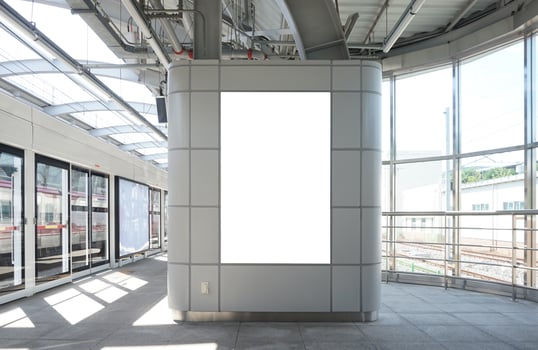 Subway Scenery and Advertising Mockup photo