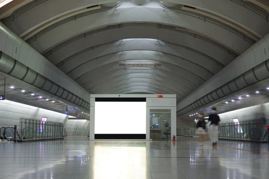 Subway Scenery and Advertising Mockup photo