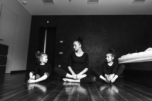 Mom and two daughters spend time together photo
