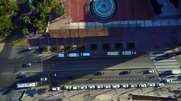 City street from the air. photo