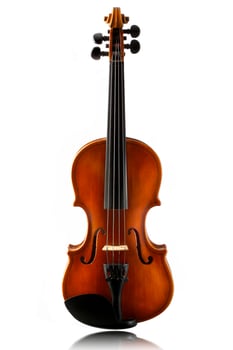 mini violin on white background photo