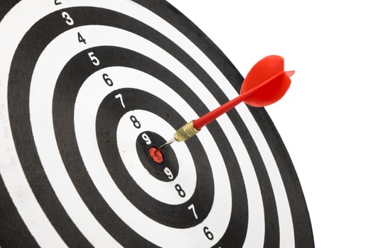 Target with arrow in the center photo