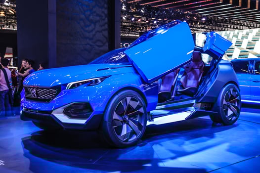 FRANKFURT - SEPT 2015 Peugeot Quartz Concept presented at IAA I photo