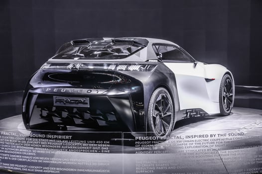 FRANKFURT - SEPT 2015 Peugeot Fractal Concept presented at IAA photo