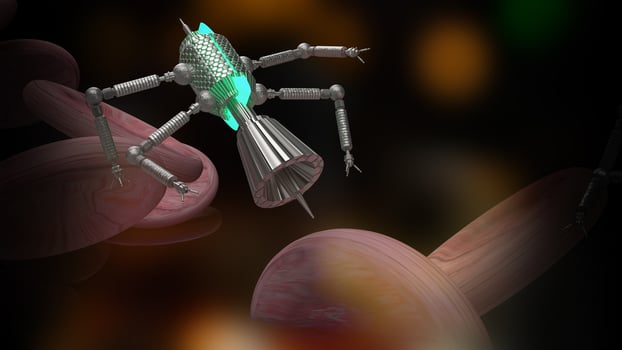The nano robotic for medical and sci background content 3d rendering photo