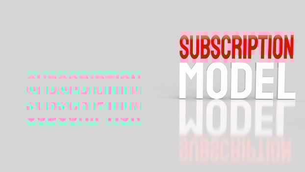 The  subscription model word for business content 3d rendering photo