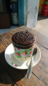 Coffee brewed, a typical Indonesian drink photo