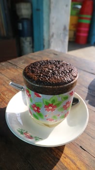 Coffee brewed, a typical Indonesian drink photo