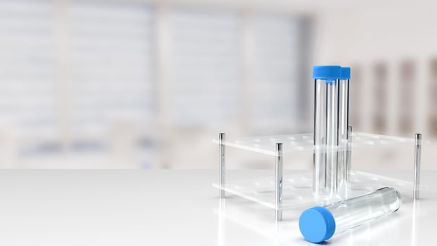 The  science laboratory research for development or sci and medical concept 3d rendering photo