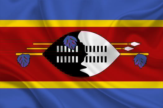 3D Flag of Eswatini on fabric photo