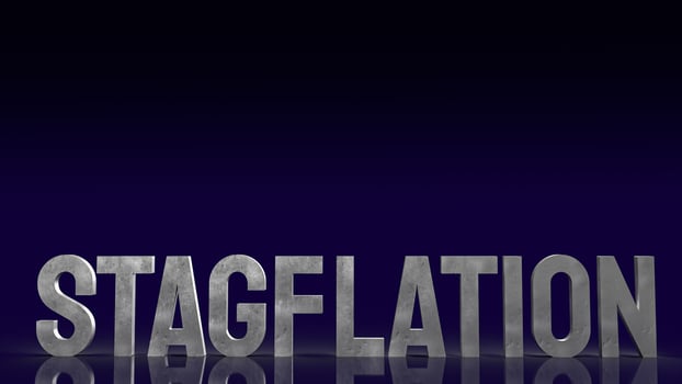 stagflation word for business crisis  concept 3d rendering photo