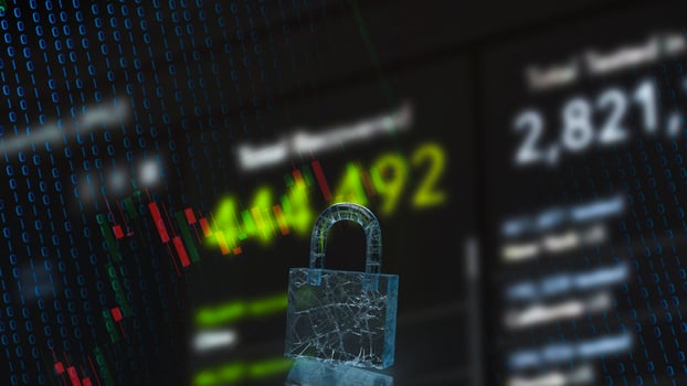 lock and business background for security concept 3d rendering photo