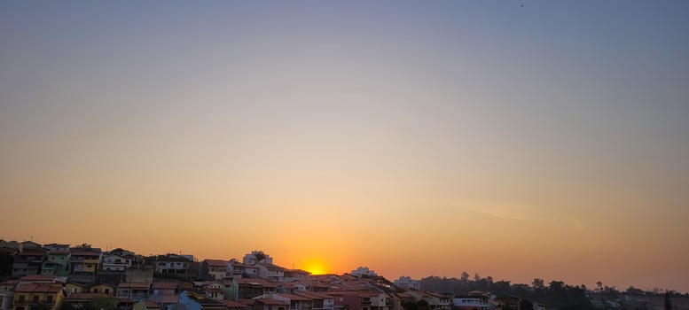 sunset view in late afternoon in Brazil on sunny day photo