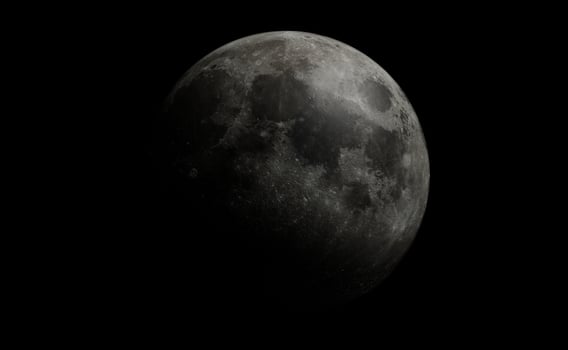 Super moon shine wonderful with back background. 3D rendering. photo