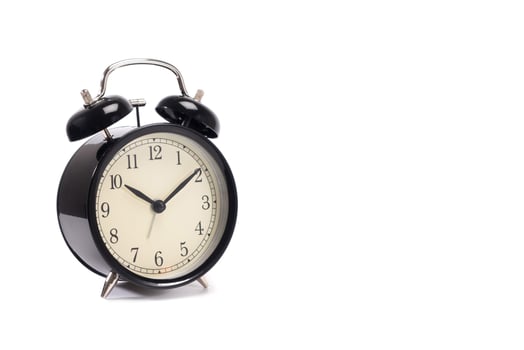 Vintage clock on white background photo