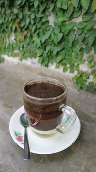 special Indonesian brewed coffee to be enjoyed in the morning photo