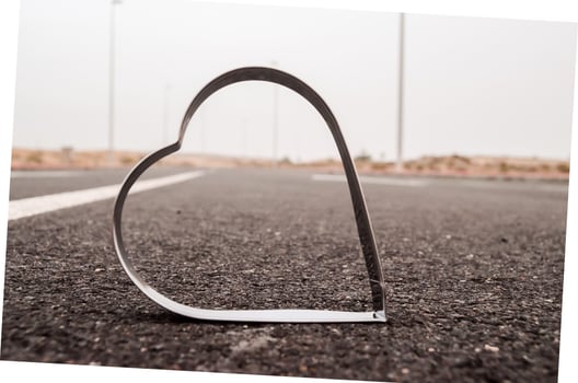 Heart on the road photo