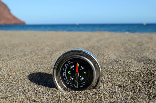 Compass on the ground photo
