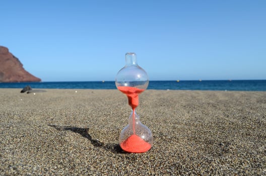 Hourglass at the beach photo
