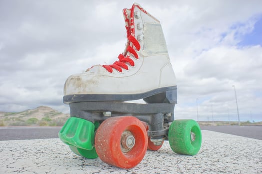 White roller skate photo