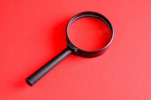 Magnifying glass close up photo