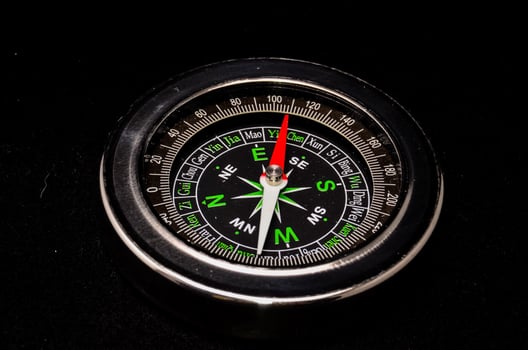 Isolated analog compass photo