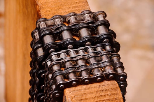 Bike chain close-up photo
