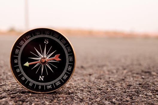 Compass on the ground photo