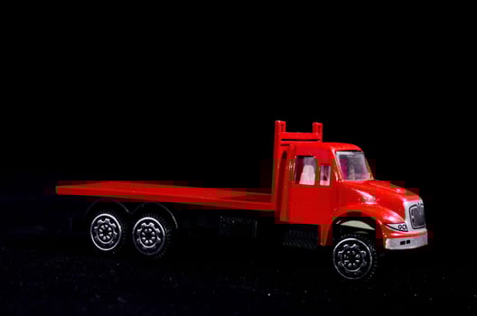Red toy truck photo