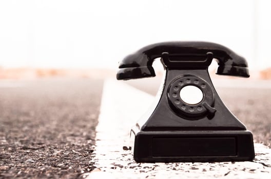 Telephone on the road photo