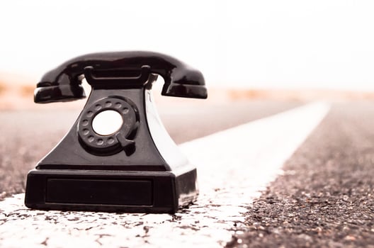 Telephone on the road photo