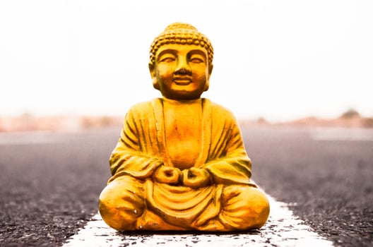 Buddha miniature on the ground photo