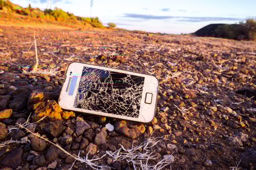 Broten phone at the beach photo
