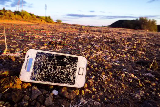 Broten phone at the beach photo