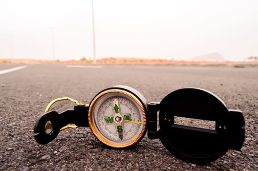 Compass on the ground photo