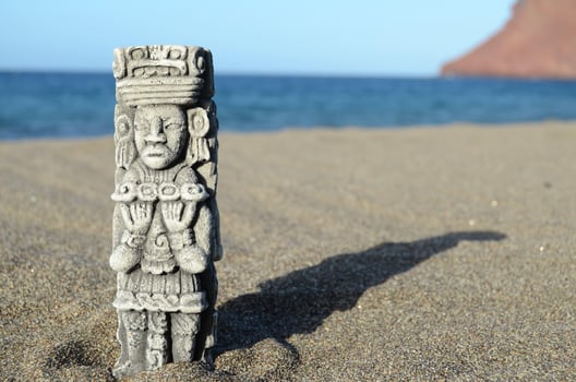 Pre-Columbian miniature on the ground photo