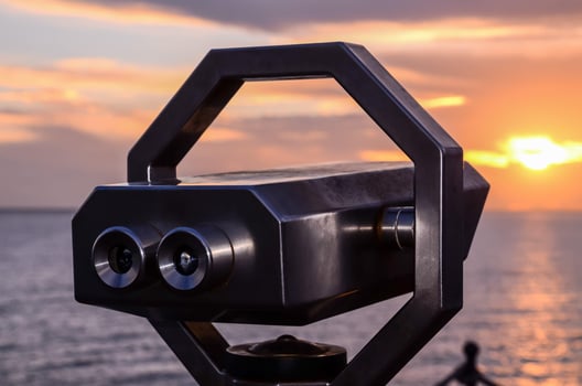 Sunset over the sea photo