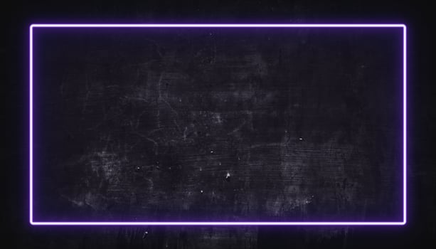 Neon lights with scary black wall background for happy halloween photo