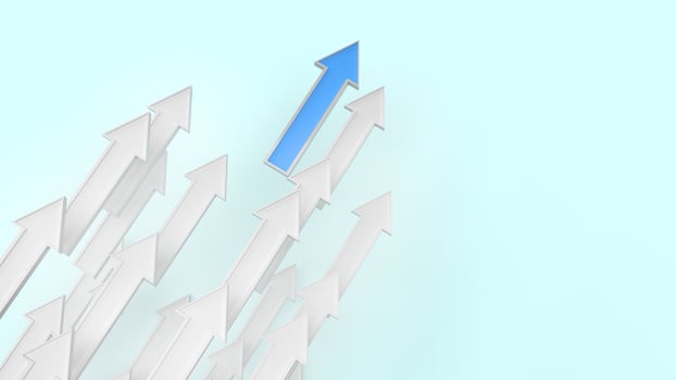 white Arrow 3d rendering for abstract  content. photo