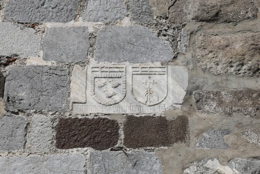 Knight Symbols in Bodrum Castle, Turkey photo