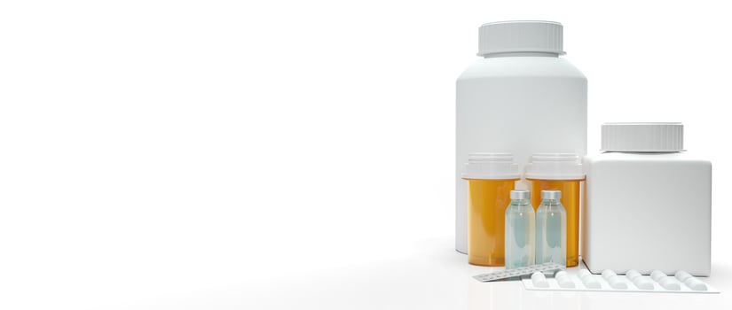 drug medical bottle for health  content 3d rendering. photo